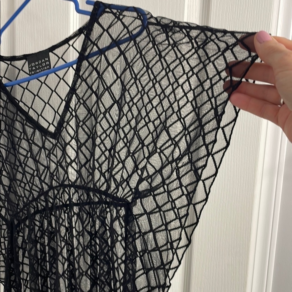Jordan Taylor Black Mesh BeachCoverup  Size XS /S - Picture 3 of 6